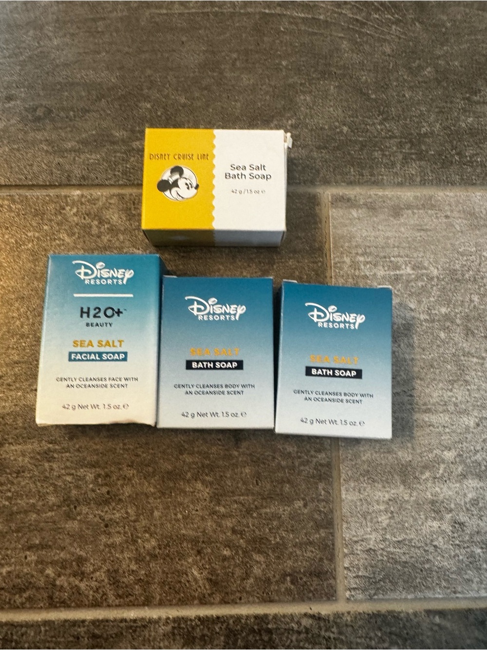 Disney Resort/Disney cruise line lot of 4 sea salt bath soap/facial soap